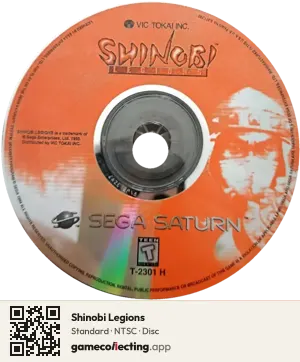 Shinobi Legions Sega Saturn, NTSC disc