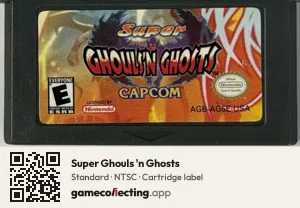 Super Ghouls 'n Ghosts Game Boy Advance, NTSC cartridge label