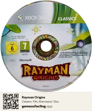 Rayman Origins Xbox 360, PAL disc