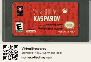 Virtual Kasparov Game Boy Advance, NTSC cartridge label