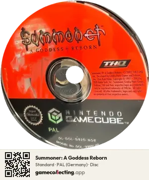 Summoner: A Goddess Reborn Nintendo GameCube, PAL disc