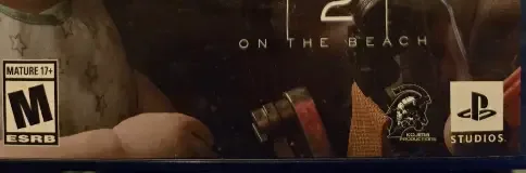 Death Stranding 2: On the Beach, the ESRB box on its front
