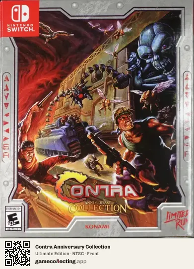 Contra Anniversary Collection Nintendo Switch, NTSC box front