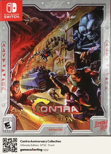 Contra Anniversary Collection Nintendo Switch, NTSC box front