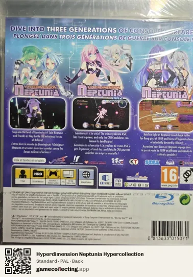 Hyperdimension Neptunia Hypercollection PlayStation 3, PAL box back