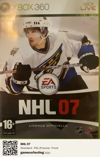 NHL 07 Xbox 360, France box front