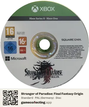 Stranger of Paradise: Final Fantasy Origin Xbox Series X, PAL disc