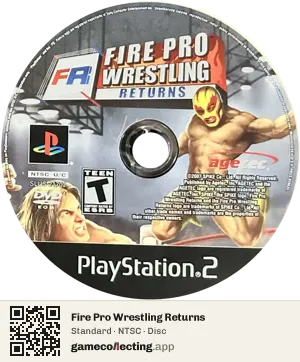Fire Pro Wrestling Returns PlayStation 2, NTSC disc