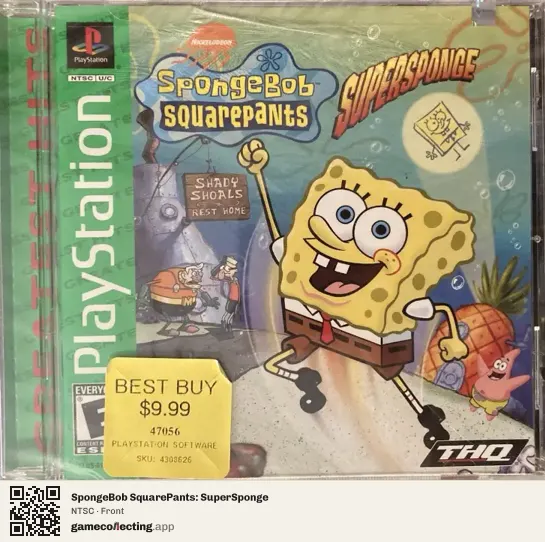 SpongeBob SquarePants: SuperSponge PlayStation, NTSC box front
