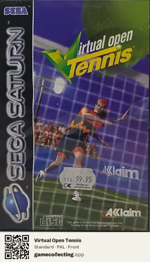 Virtual Open Tennis Sega Saturn, PAL box front