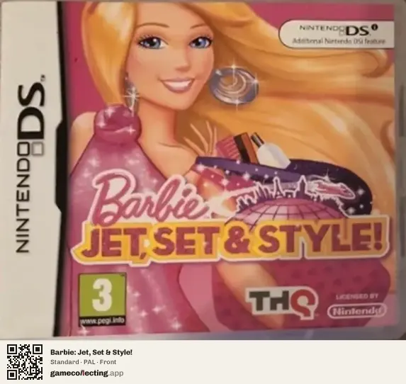 Barbie: Jet, Set & Style! Nintendo DS, PAL box front