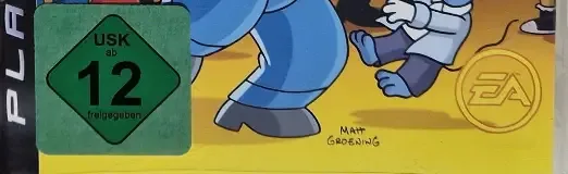 The Simpsons Game, the USK square on its front