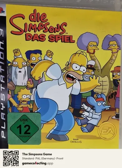 The Simpsons Game PlayStation 3, Germany box front