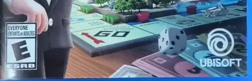 Monopoly, the ESRB box on its front