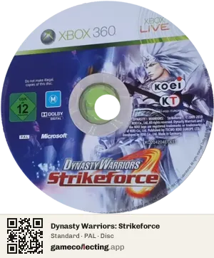 Dynasty Warriors: Strikeforce Xbox 360, PAL disc