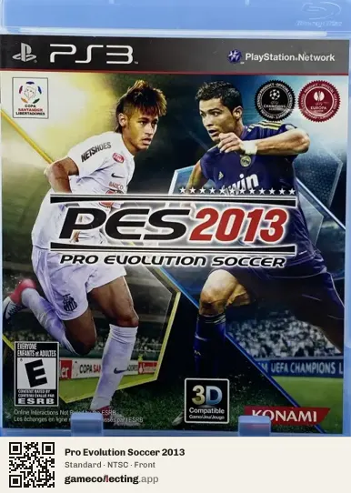 Pro Evolution Soccer 2013 PlayStation 3, NTSC box front