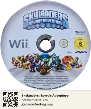 Skylanders: Spyro's Adventure Nintendo Wii, PAL disc
