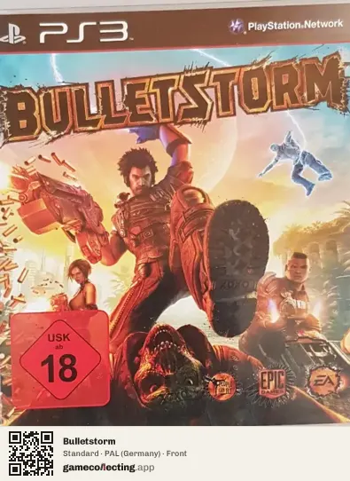 Bulletstorm PlayStation 3, Germany box front
