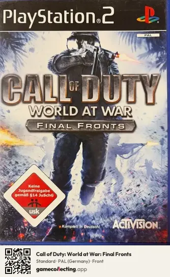Call of Duty: World at War: Final Fronts PlayStation 2, Germany box front