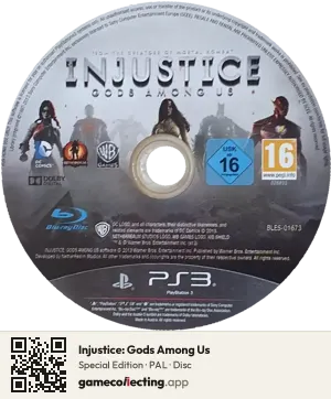 Injustice: Gods Among Us PlayStation 3, PAL disc