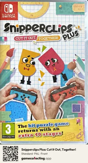 Snipperclips Plus: Cut It Out, Together! Nintendo Switch, PAL box front