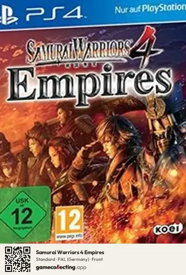 Samurai Warriors 4 Empires PlayStation 4, Germany box front
