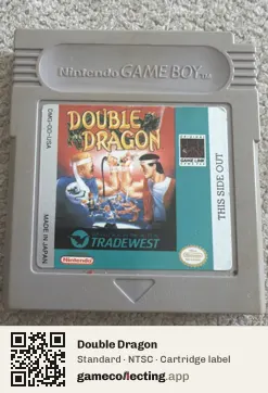 Double Dragon Game Boy, NTSC cartridge label