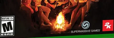 The Quarry, the ESRB box on its front