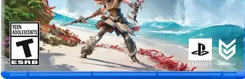Horizon Forbidden West, the ESRB box on its front