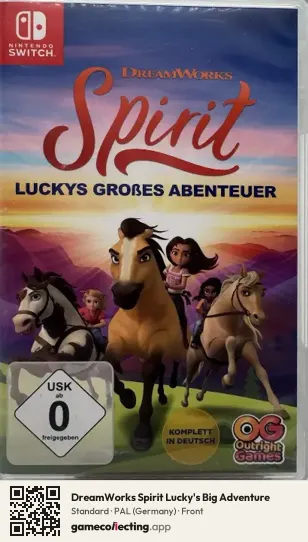 DreamWorks Spirit Lucky's Big Adventure Nintendo Switch, Germany box front