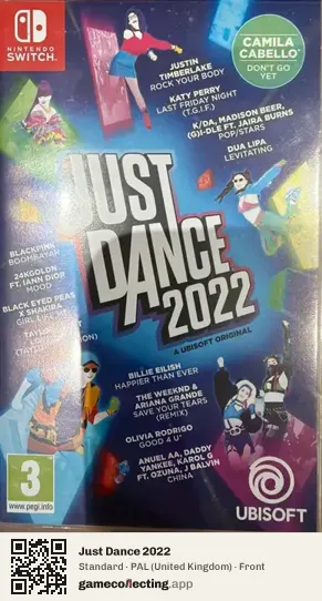 Just Dance 2022 Nintendo Switch, United Kingdom box front