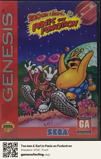 ToeJam & Earl in Panic on Funkotron Sega Mega Drive / Genesis, NTSC box front