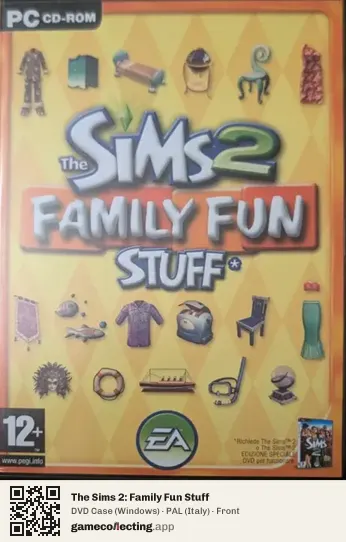 The Sims 2: Family Fun Stuff Computer, Italy box front