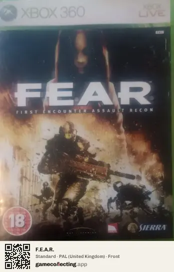 F.E.A.R. Xbox 360, United Kingdom box front