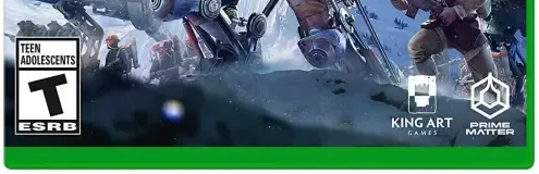 Iron Harvest, the ESRB box on its front