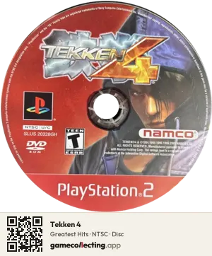 Tekken 4 PlayStation 2, NTSC disc