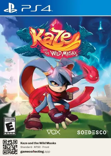 Kaze and the Wild Masks PlayStation 4, NTSC box front