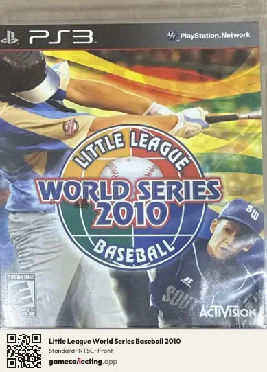 Little League World Series Baseball 2010 PlayStation 3, NTSC box front