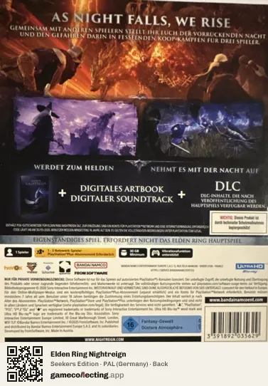 Elden Ring Nightreign PlayStation 5, Germany box back