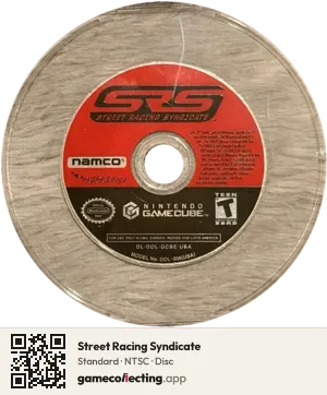 Street Racing Syndicate Nintendo GameCube, NTSC disc