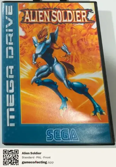 Alien Soldier Sega Mega Drive / Genesis, PAL box front