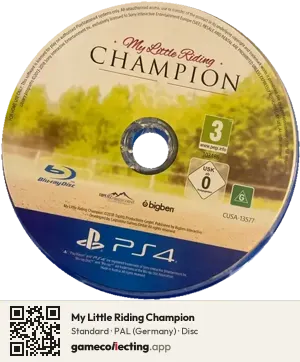 My Little Riding Champion PlayStation 4, PAL disc