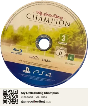 My Little Riding Champion PlayStation 4, PAL disc