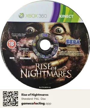 Rise of Nightmares Xbox 360, PAL disc