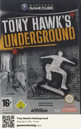 Tony Hawk's Underground Nintendo GameCube, PAL box front