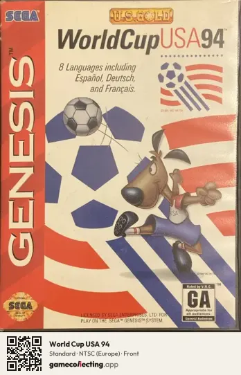 World Cup USA 94 Sega Mega Drive / Genesis, Europe box front