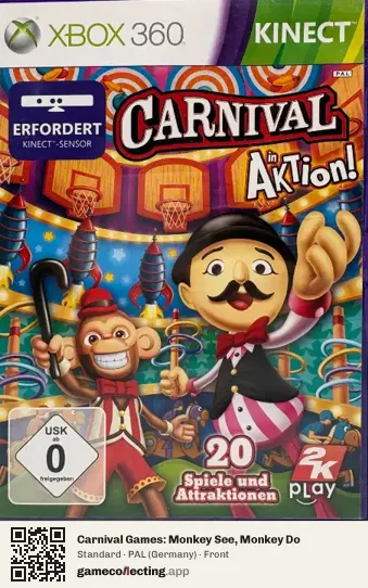 Carnival Games: Monkey See, Monkey Do Xbox 360, Germany box front
