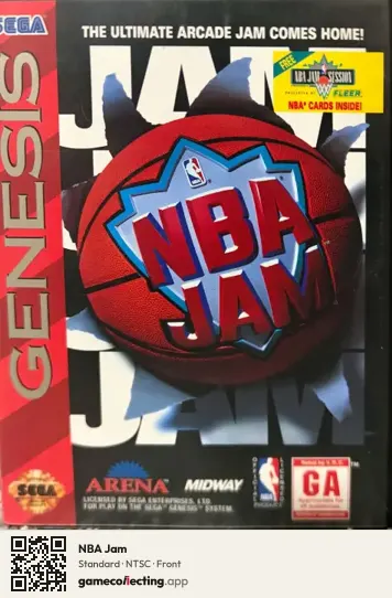 NBA Jam Sega Mega Drive / Genesis, NTSC box front