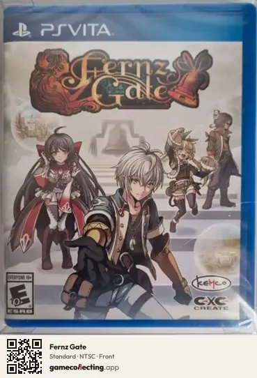 Fernz Gate PlayStation Vita, NTSC box front