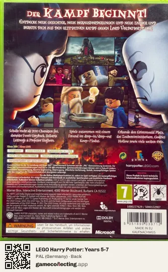 LEGO Harry Potter: Years 5-7 Xbox 360, Germany box back